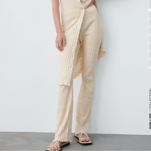 Pants & Jumpsuits Zara Ribbed Flare Pant Poshmark